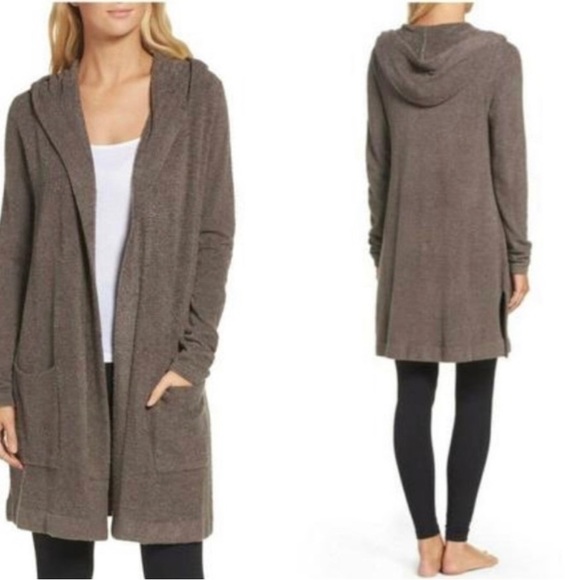 Barefoot Dreams “CozyChic Lite Hooded Cardigan” - Picture 3 of 9